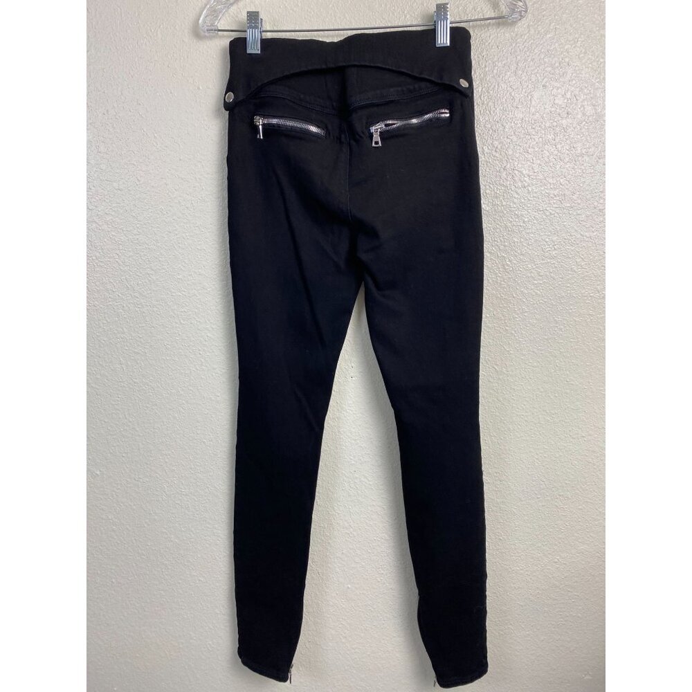 RTA Diavolina Zipper‎ Skinny Goth Grunge Biker Black Jeans Women sz 26 Punk Rock